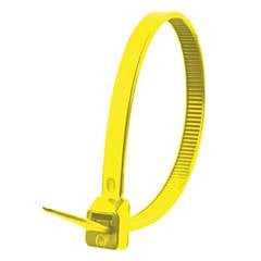 Abraçadeira De Nylon Amarela 15cm x 3,5mm