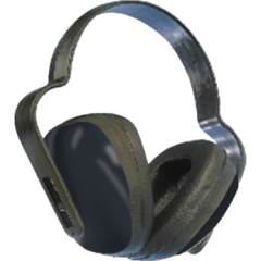 Abafador De Ruídos Tipo Concha Preto Com Haste