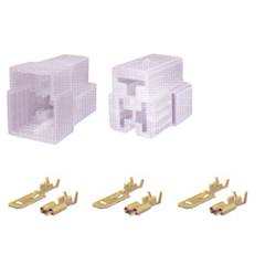 Kit Conectores E Terminais 3 Vias Macho/Fêmea