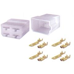 Kit Conectores E Terminais 4 Vias Macho/Fêmea