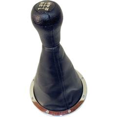 Coifa Alavanca Cambio Giii Preto Anel Cromado Com Bola