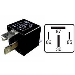 Rele Auxiliar 12v 70a 4 Terminal Com Suporte