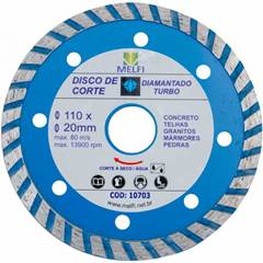 Disco Diamantado Corte Turbo 110x20x10mm