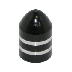 Tampa Válvula Pneu Alumínio Modelo Butyl Preto