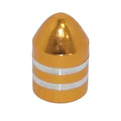 Tampa Válvula Pneu Alumínio Modelo Butyl Dourada