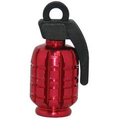 Tampa Válvula Pneu Alumínio Modelo Granada Vermelho