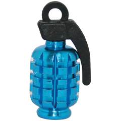 Tampa Válvula Pneu Alumínio Modelo Granada Azul