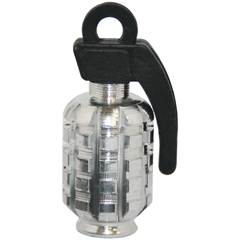 Tampa Válvula Pneu Alumínio Modelo Granada Prata