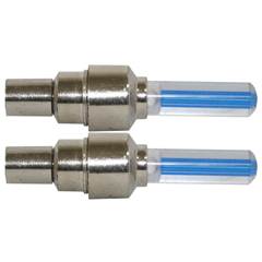 Tampa Válvula Pneu Neon Azul - Par