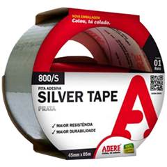 Fita Adesiva Silver Tape Prata 45mm x 5m Adere