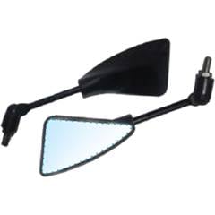 Retrovisor Esportivo Coral Preto Articulado  Par