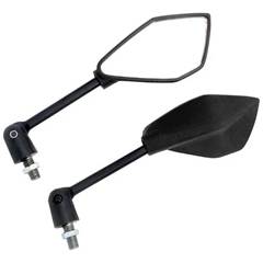 Retrovisor Esportivo Naja Preto Articulado - Par
