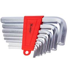 Jogo de Chaves Hexagonais Curtas Cr-V 2 a 12 milímetros com 9 Peças MTX