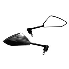 Retrovisor Esportivo Spider Preto  Articulado  Par