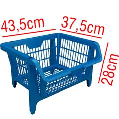 Cesto Pequeno Azul Empilhavel