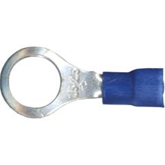 Terminal Elétrico Olhal Pre-Isolado Azul M-8 Com 50