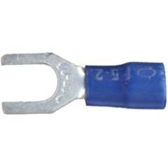 Terminal Elétrico Garfo Pre-Isolado Azul M-5 Com 50