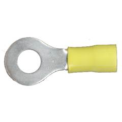 Terminal Elétrico Olhal Pre-Isolado Amarelo M-6 Com 50