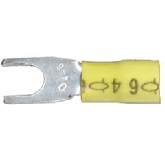 Terminal Elétrico Garfo Pre-Isolado Amarelo M-5 Com 50