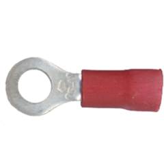 Terminal Elétrico Olhal Pre-Isolado Vermelho Com 50
