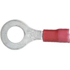 Terminal Elétrico Olhal Pre-Isolado Vermelho M-6 Com 50