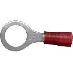 Terminal Elétrico Olhal Pre-Isolado Vermelho M-8 Com 50