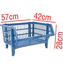 Cesto Médio Azul Empilhavel