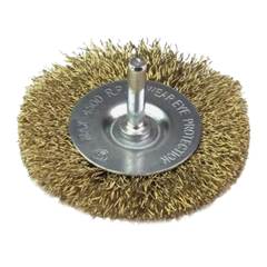 Escova Circular Com Haste 50mmx8mm Aço Latonado