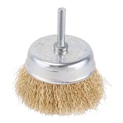 Escova Circular Com Haste Aço Latonado 50mm
