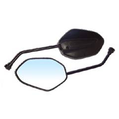 Retrovisor Titan 150/160 18/... Mini Rosca Inversa Com Adaptador - Par