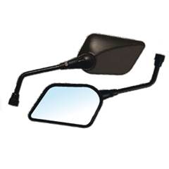 Retrovisor Asa Preto Pp Plano - Par