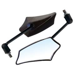 Retrovisor Gold Base Preta Articulado - Par