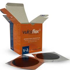 Remendo Reparo Para Camara de Ar a Frio Redondo V-01 Preto 50mm Vulcaflex