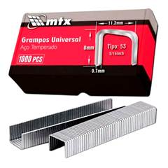 Grampo Tipo 53 8mm para Grampeador 1000 Peças