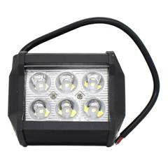 FAROL AUX. RETANGULAR 6 LEDS 18W BIVOLT