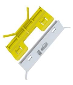 Grampo Moldura Friso Teto Civic 07/11 Par Branco e Amarelo