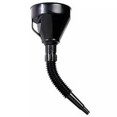 Funil Plástico Preto 145mm com Ponta e Bico Flexível