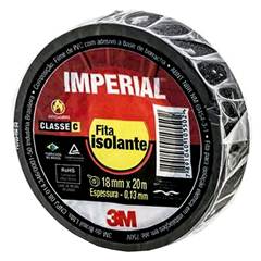 Fita Isolante Imperial Preto 18mm x 20m 3M