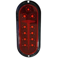 LANT. TRAS.CARRETINHAVERMELHA 10 LEDS12V