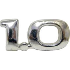 Emblema 1.0 Apos 96 Cromado Linha GM