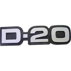 Emblema D-20 Pick-Up Cinza