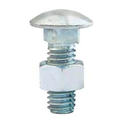 Parafuso Frances Com Porca Aço 5.8 Zincado 1/4X1.1/2