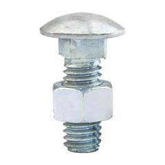 Parafuso Frances Com Porca Aço 5.8 Zincado 5/16X3